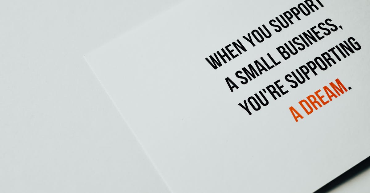 Texto en ingles When you support a small business, you're supporting a dream. En español Cuando apoyas a un pequeño negocio, estás apoyando un sueño. para Emprendedores exitosos.